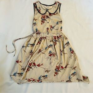 Lottie & Holly floral bird shirt dress, woman’s size large